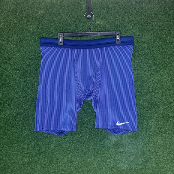 4XL Nike Pro Elite Track & Field Olympic 1/2 Tights Shorts Blue Void Men’s USA - Picture 1 of 7